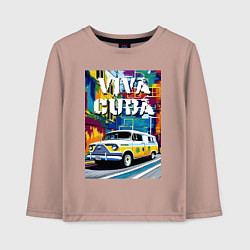 Детский лонгслив Viva Cuba - car - retro