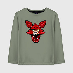 Лонгслив хлопковый детский Пиксельный Фокси, цвет: авокадо