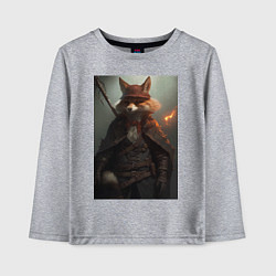 Лонгслив хлопковый детский Лис авантюрист, цвет: меланж