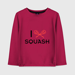 Лонгслив хлопковый детский I Love Squash, цвет: маджента