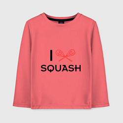 Лонгслив хлопковый детский I Love Squash, цвет: коралловый