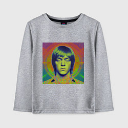 Лонгслив хлопковый детский Brian Jones Digital Glitch Art, цвет: меланж