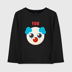 Лонгслив хлопковый детский You clown, цвет: черный