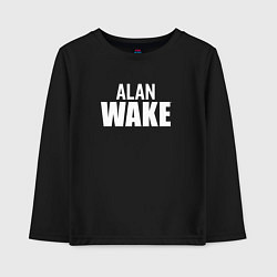 Лонгслив хлопковый детский Alan Wake logo, цвет: черный
