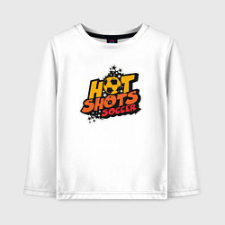 Лонгслив хлопковый детский Hot shots soccer, цвет: белый