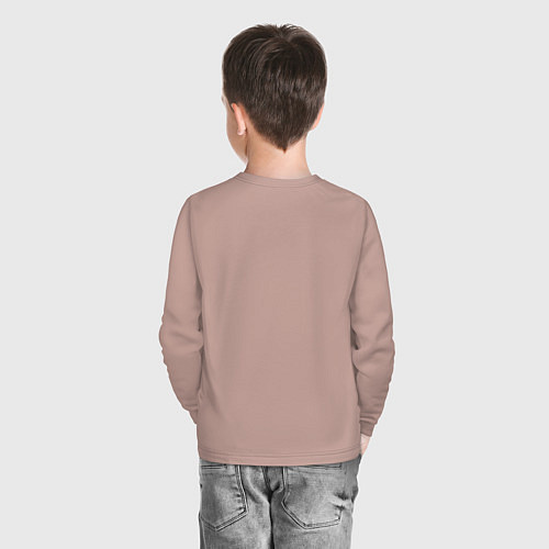 Детский лонгслив Cool black cat - neural network - fashionista / Пыльно-розовый – фото 4