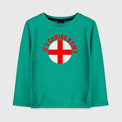 Лонгслив хлопковый детский Coming home England, цвет: зеленый