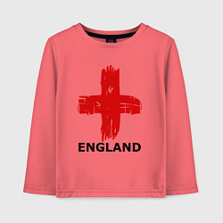 Лонгслив хлопковый детский England flag, цвет: коралловый