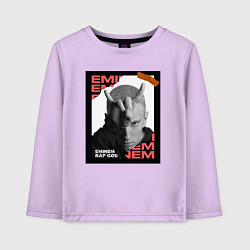 Лонгслив хлопковый детский Rap god, цвет: лаванда