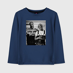 Лонгслив хлопковый детский Old Gangstars, цвет: тёмно-синий