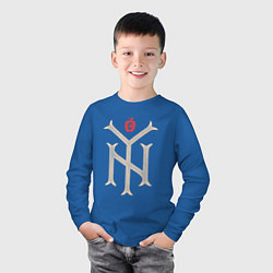 Лонгслив хлопковый детский New York City NYC, цвет: синий — фото 2