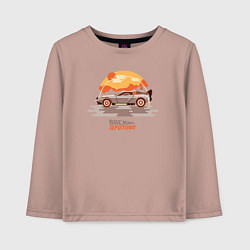 Лонгслив хлопковый детский Back to the future sun, цвет: пыльно-розовый