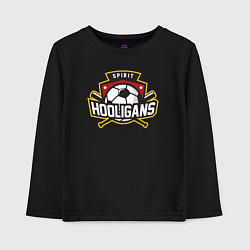 Лонгслив хлопковый детский Spirit hooligans, цвет: черный