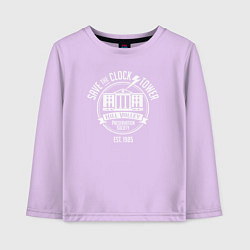 Лонгслив хлопковый детский Hill Valley clocks, цвет: лаванда