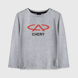 Лонгслив хлопковый детский Chery Logo, цвет: меланж