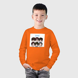 Лонгслив хлопковый детский Чиби Астро, цвет: оранжевый — фото 2