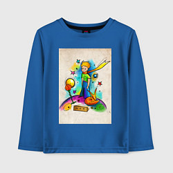 Лонгслив хлопковый детский Le Petit Prince, цвет: синий