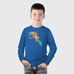 Лонгслив хлопковый детский Области Армении, цвет: синий — фото 2