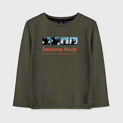 Лонгслив хлопковый детский Depeche Mode - World In My Eyes Single, цвет: меланж-хаки