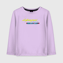 Лонгслив хлопковый детский Cyberpunk 2077 phantom liberty logo v1, цвет: лаванда