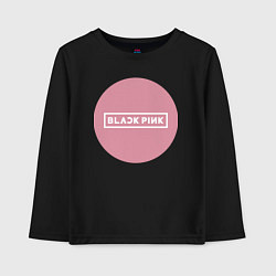 Лонгслив хлопковый детский Black pink - emblem - group, цвет: черный