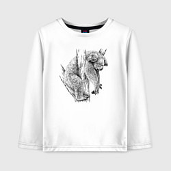 Детский лонгслив Коала спит на дереве