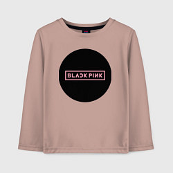 Лонгслив хлопковый детский Black pink - logotype - group - South Korea, цвет: пыльно-розовый