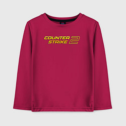 Лонгслив хлопковый детский Counter strike 2 yellow, цвет: маджента