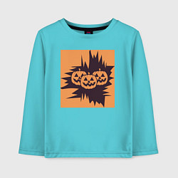 Детский лонгслив Halloween фонарь джек тыква