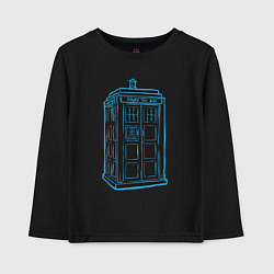 Детский лонгслив Black tardis