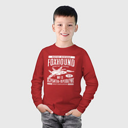 Лонгслив хлопковый детский Миг-31 Foxhound, цвет: красный — фото 2