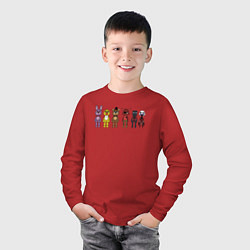 Лонгслив хлопковый детский FNAF команда, цвет: красный — фото 2