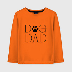 Лонгслив хлопковый детский Папа собаки, цвет: оранжевый