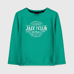 Лонгслив хлопковый детский Jazz club, цвет: зеленый