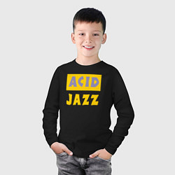Лонгслив хлопковый детский Acid jazz, цвет: черный — фото 2