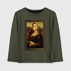 Лонгслив хлопковый детский Джессика Рэббит, цвет: меланж-хаки