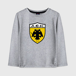 Лонгслив хлопковый детский Футбольный клуб AEK, цвет: меланж