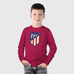 Лонгслив хлопковый детский Atletico Madrid FC, цвет: маджента — фото 2