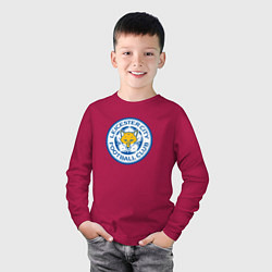 Лонгслив хлопковый детский Leicester city fc, цвет: маджента — фото 2