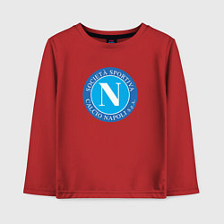 Лонгслив хлопковый детский Napoli fc sport, цвет: красный