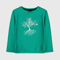 Лонгслив хлопковый детский Rock tree, цвет: зеленый