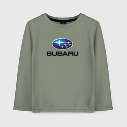 Лонгслив хлопковый детский Subaru sport auto, цвет: авокадо