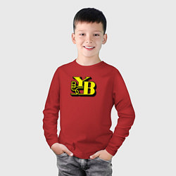 Лонгслив хлопковый детский Young Boys sport fc, цвет: красный — фото 2
