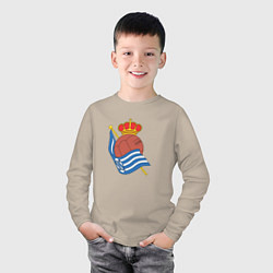 Лонгслив хлопковый детский Real Sociedad fc club, цвет: миндальный — фото 2