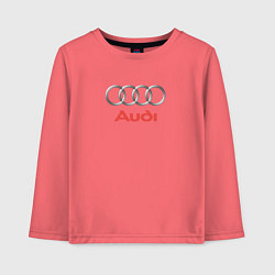 Лонгслив хлопковый детский Audi brend, цвет: коралловый