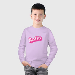 Лонгслив хлопковый детский Sofia - retro barbie style, цвет: лаванда — фото 2