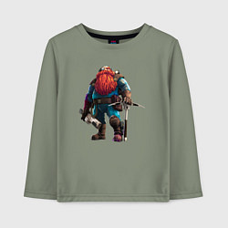 Лонгслив хлопковый детский Deep Rock Galactic, цвет: авокадо