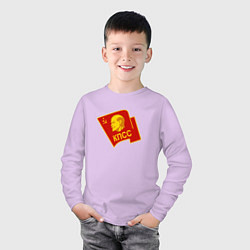 Лонгслив хлопковый детский КПСС, цвет: лаванда — фото 2