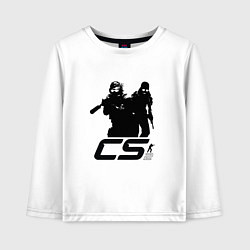 Лонгслив хлопковый детский Counter-strike 2 - one color, цвет: белый