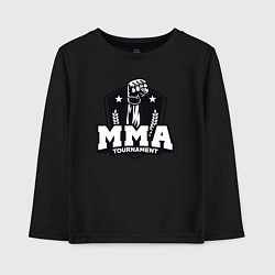 Лонгслив хлопковый детский Турнир MMA, цвет: черный